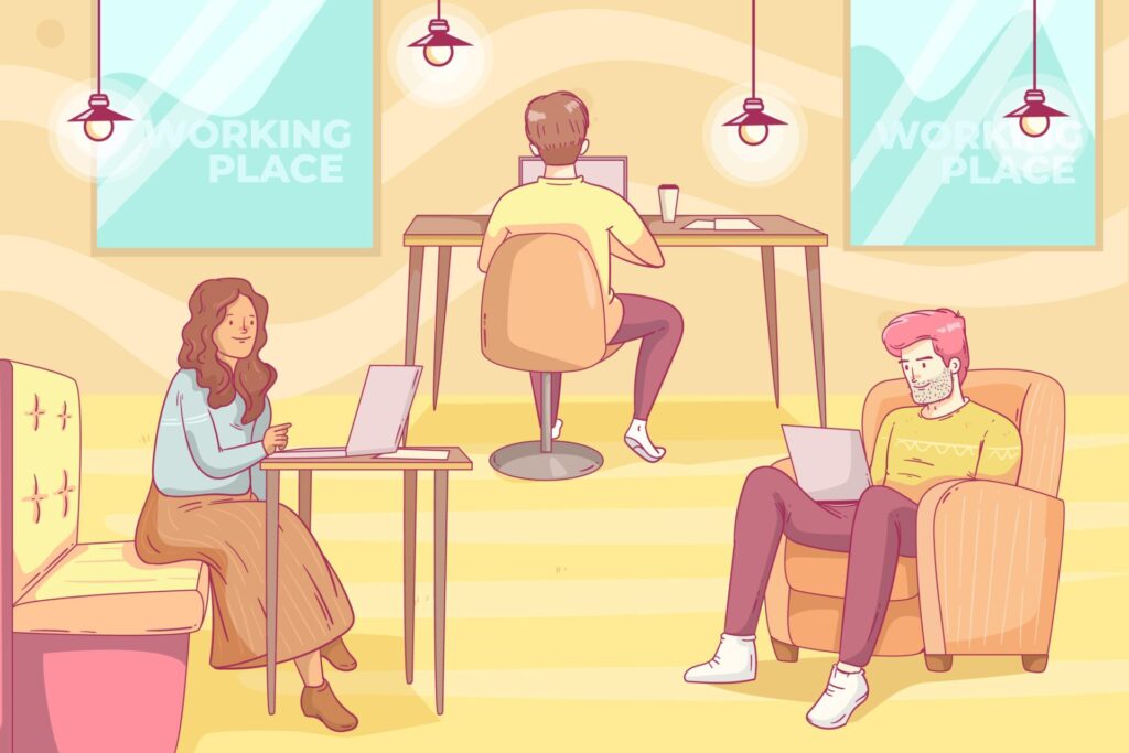 Incubators are regular co-working places.