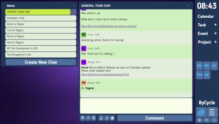 Home page - Chat - Team Chat